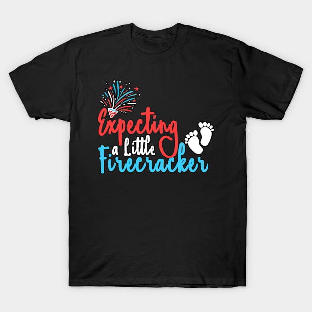 Expecting  a Little Firecracker independence day T-Shirt by Superior T-Shirt